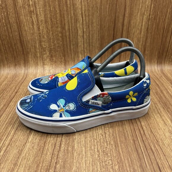 Vans Classic Slip-on SpongeBob Blue Aloha Bob - Size Men’s 5 / Women's 6.5 - Picture 4 of 10